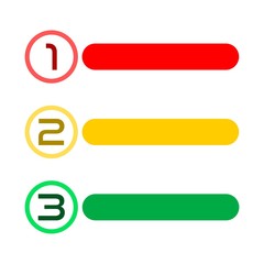 Color Numbered list icon or sign