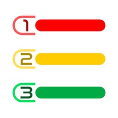 Fototapeta premium Color Numbered list icon or sign