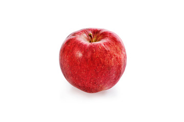 Fototapeta na wymiar Ripe red apple on white