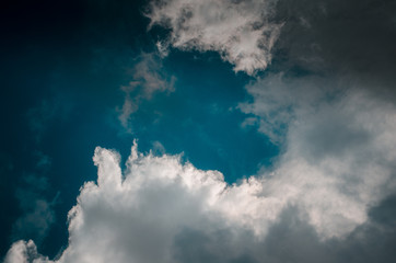 Cloud and blue sky.