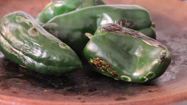 Cooking Poblano Chiles in Mexico City