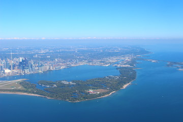 Fototapeta na wymiar City view from plane