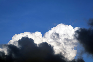 sky heap cloud and the spread soft cloud