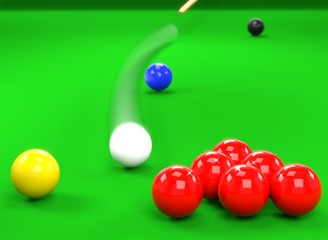 billiard balls on table