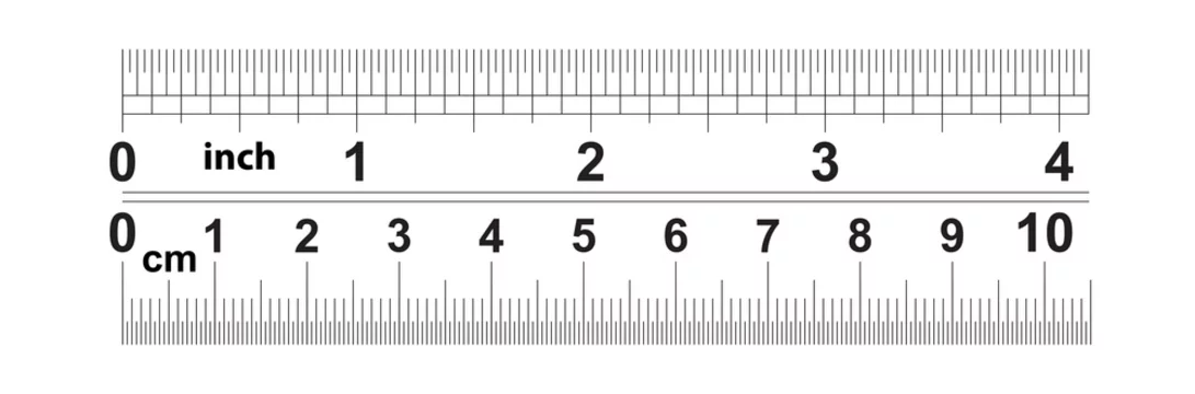 10 cm to inches on sale on a ruler