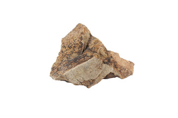 Stone isolated on white background.