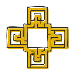 Abstact labyrinth. Game for kids. Puzzle for children. Maze conundrum. Color vector illustration.