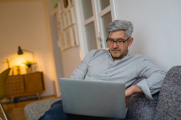 relaxed afternoon at his home