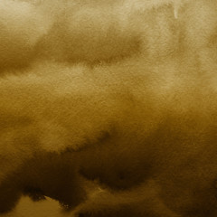 Gold luxury ink and watercolor textures on white paper background. Paint leaks and ombre effects. Hand painted abstract image.