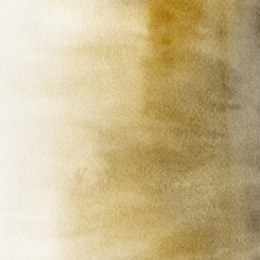 Gold luxury ink and watercolor textures on white paper background. Paint leaks and ombre effects. Hand painted abstract image.