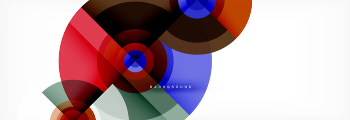 Geometric circle abstract background, creative geometric wallpaper.