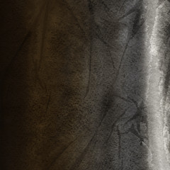 Gold luxury ink and watercolor textures on white paper background. Paint leaks and ombre effects. Hand painted abstract image.