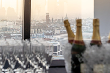 Celebration with view to the city