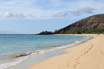 Fototapeta na wymiar Yellow Sands at the Beach on Maui