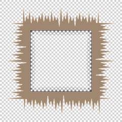 Photo frame with shadows. Transparent retro border