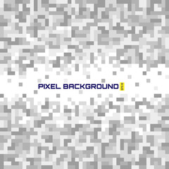Mosaic background with White Grey pixels equalizer
