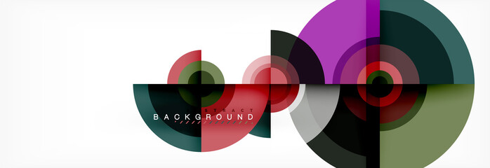 Round shapes vector abstract background. Trendy circle shapes composition vector