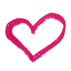 Set of hand drawn grunge hearts for design use. Black sketch elements on white background. Abstract brush, ink, marker, pencil drawing.