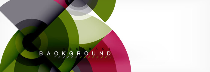 Obraz premium Round shapes vector abstract background. Trendy circle shapes composition vector