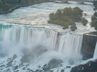 Aerial view of the beautiful Niagara Falls