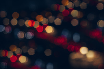 Abstract bokeh night garden in city background 