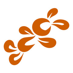 lying toy hare, brown abstract pattern, contour