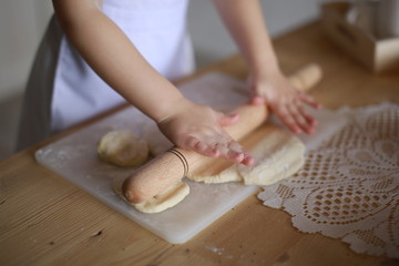  cutting vegetables in the kitchen