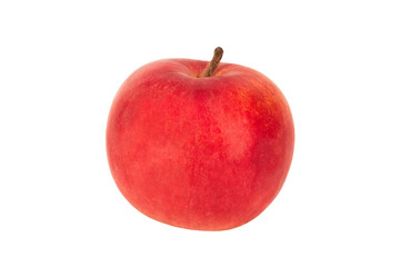 Red natural Apple, isolated, on white background