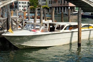 Fototapeta na wymiar Venice Italy taxi boat