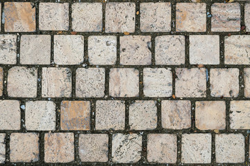 Texture cobbled road of natural stone