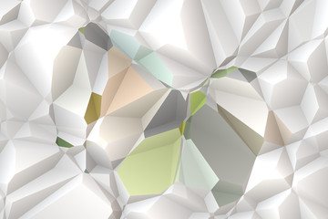 Abstract background of polygons on white background