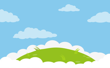 Fototapeta premium Landscape lawn vector flat background