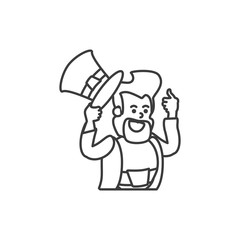 leprechaun with hat avatar character