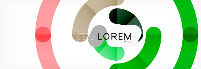 Round linear circle shapes background