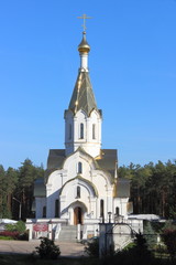 Smolensk area / Russia – Temple of the Resurrection of Christ near the memorial in Katyn' on summer day
