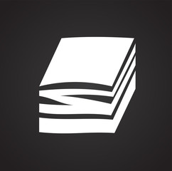 Meat icons set on color squres background for graphic and web design, Modern simple vector sign. Internet concept. Trendy symbol for website design web button or mobile app