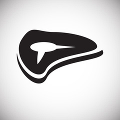 Meat icon on white background for graphic and web design, Modern simple vector sign. Internet concept. Trendy symbol for website design web button or mobile app