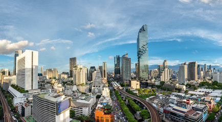 Bangkok Cityscape Business District , Height Tower , Office , Condominium - Panorama View with...