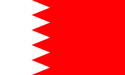 Bahrain vector flag. Manama