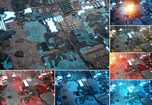 Futuristic Tech Panel Backgrounds