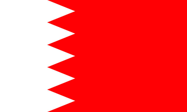Bahrain vector flag. Manama