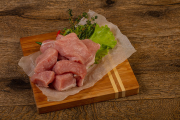 Raw pork meat for roast