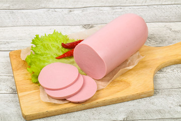 Sliced pork sausage
