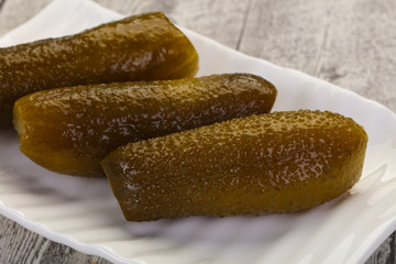 Pickled homemade cucumbers