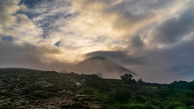 croagh patrick mountain. epic time lapse of this mountain 
