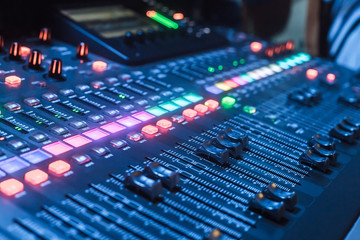 Three Quarter Audio Mixer Soundboard