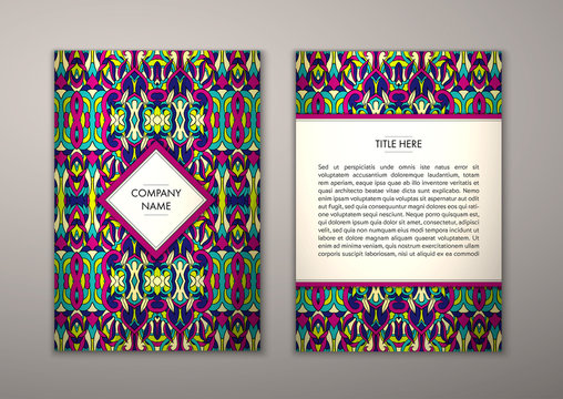 Flyer template with abstract ornament