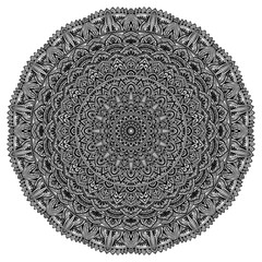Floral mandala Sophisticated pattern and ornaments Black and white vector Oriental design Islam