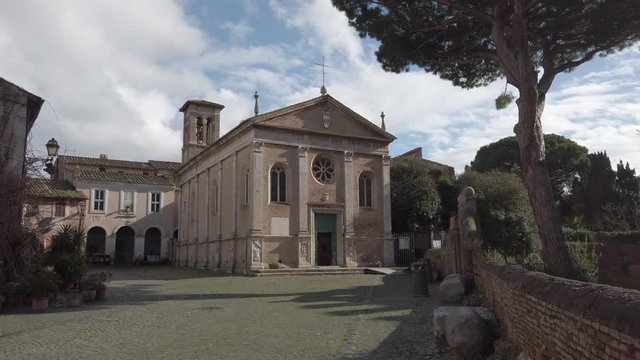 Medieval Sant'aurea Cathedral in Ostia Antica - Rome - Italy