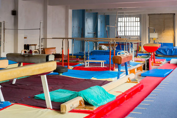 Interior of acrobatic center